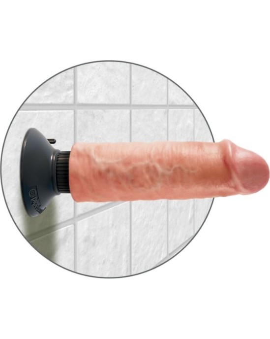 King Cock 15.24 CM VIBRATING COCK FLESH