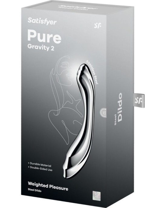 Satisfyer Dildo SATISFYER - PURE GRAVITY 2 STAINLESS STEEL DOUBLE-ENDED DILDO