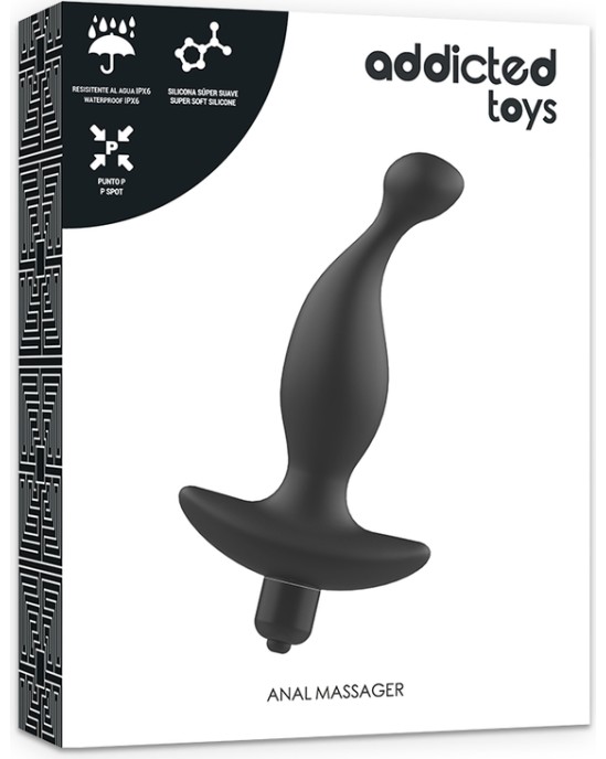 Addicted Toys ANAL MASSAGER WITH BLACK VIBRATIONMODEL 1