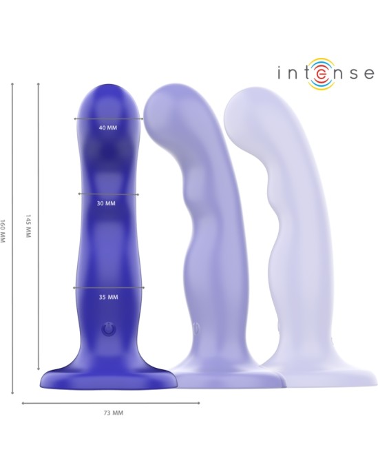 Intense Fun INTENSE - SHORTY VIBRATOR WITH SUCTION CUP BLUE REMOTE CONTROL