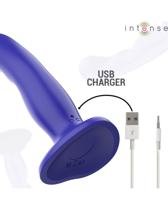 Intense Fun INTENSE - SHORTY VIBRATOR WITH SUCTION CUP BLUE REMOTE CONTROL
