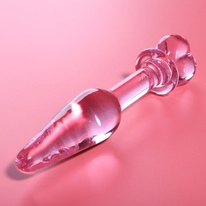 Nebula Series By Ibiza MODEL 7 ANAL PLUG BOROSILICATE GLASS PINK 13.5 CM -O- 3 CM