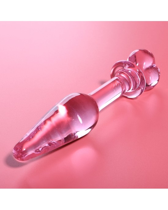 Nebula Series By Ibiza MODEL 7 ANAL PLUG BOROSILICATE GLASS PINK 13.5 CM -O- 3 CM