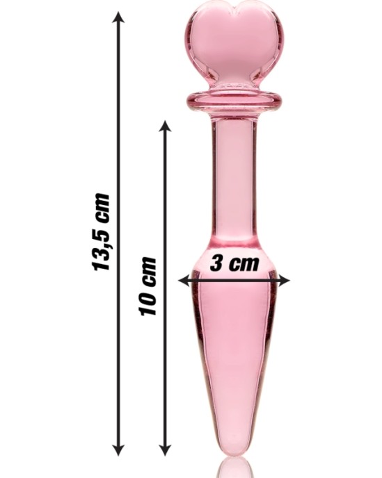 Nebula Series By Ibiza MODEL 7 ANAL PLUG BOROSILICATE GLASS PINK 13.5 CM -O- 3 CM