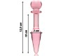 Nebula Series By Ibiza MODEL 7 ANAL PLUG BOROSILICATE GLASS PINK 13.5 CM -O- 3 CM