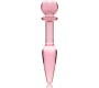 Nebula Series By Ibiza MODEL 7 ANAL PLUG BOROSILICATE GLASS PINK 13.5 CM -O- 3 CM