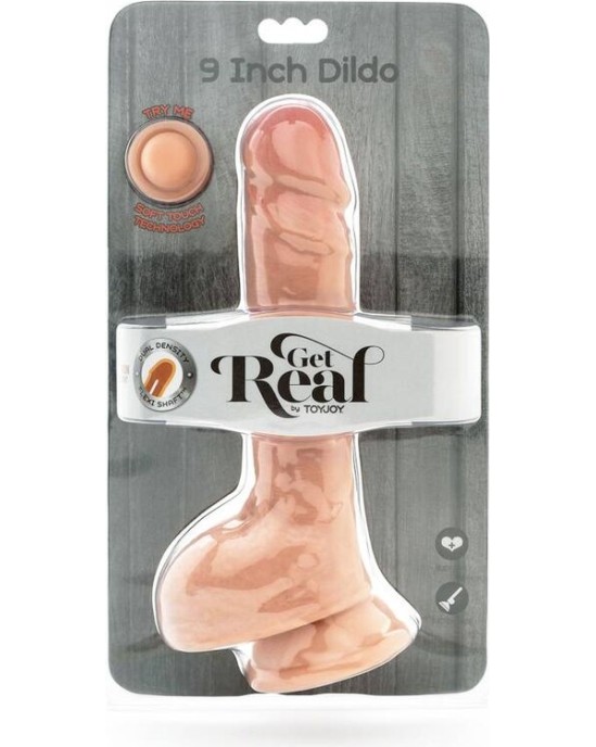 Get Real DUAL DENSITY DILDO 25,5 CM BALLS SKIN