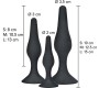 Toyjoy ANAL PLAY CURVY COMPANIONS ANAL PLUG 3 PIECES BLACK