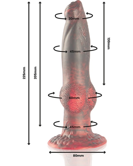 Epic PROMETHEUS DILDO TITAN IN FLAMES RECHARGEABLE REMOTE CONTROL