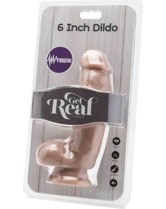 Get Real DILDO 12 CM WITH BALLS VIBRATOR SKIN