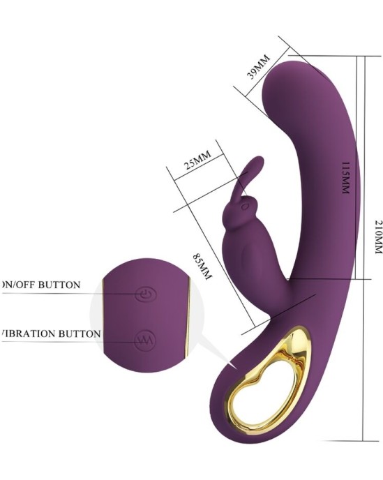 Pretty Love Flirtation PRETTY LOVE - LIAM RABBIT VIBRATOR & G SPOT STIMULATOR PURPLE