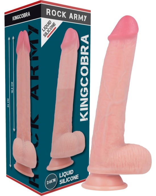 Rock Army ROCKARMY - LIQUID SILICONE PREMIUM KINGCOBRA REALISTIC 24 CM -O- 4.77 CM