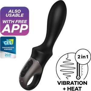 Satisfyer Connect SATISFYER - HEAT CLIMAX ANAL VIBRATOR APP BLACK