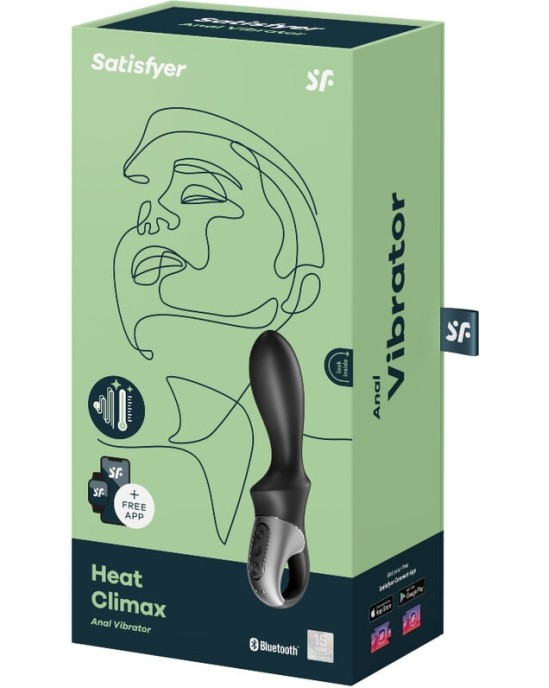 Satisfyer Connect SATISFYER - HEAT CLIMAX ANAL VIBRATOR APP BLACK