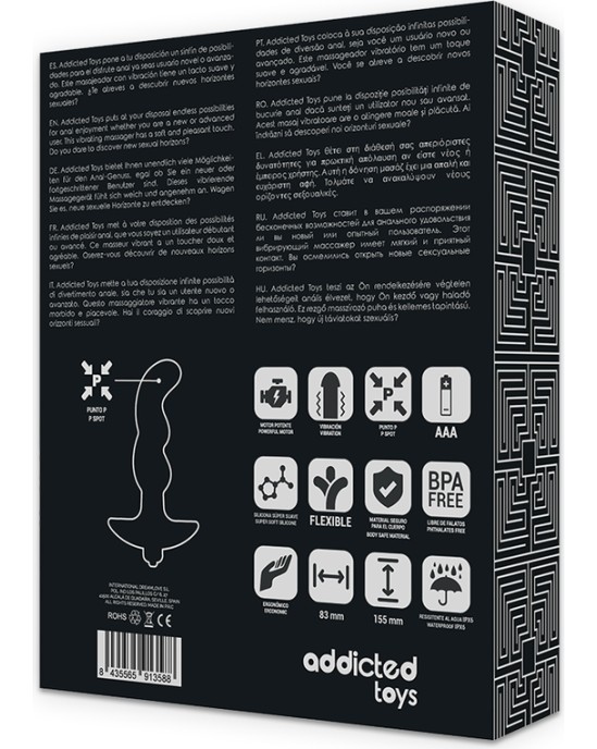 Addicted Toys ANAL MASSAGER WITH BLACK VIBRATION MODEL 2