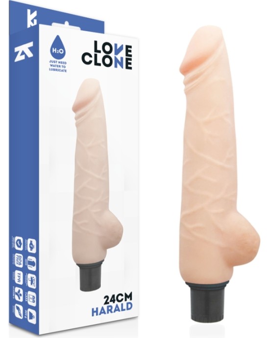 Loveclone HARALD SELF LUBRICATION VIBRATOR 24 CM -O- 4 CM