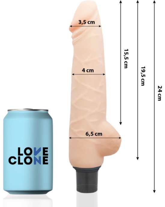 Loveclone HARALD SELF LUBRICATION VIBRATOR 24 CM -O- 4 CM