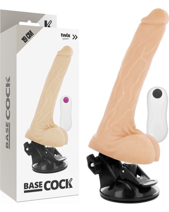 Basecock REALISTIC VIBRATOR REMOTE CONTROL FLESH 19 CM -O- 4 CM
