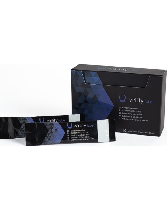 500Cosmetics 500 COSMETICS - U-VIRILITY LUBE COLD EFFECT LUBRICANT 10 X 5 ML