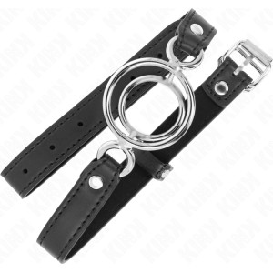 Kink Collar & Gag KINK - GAG WITH MULTIPLE O-RINGS 5 CM BLACK 63 X 2.5 CM
