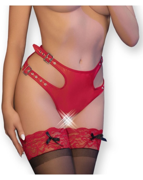 Chilirose Panties & Thongs CHILIROSE - CR 4656 PANTIES CROTCHLESS RED L/XL