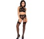 Livco Corsetti Sets LIVCO CORSETTI FASHION - MAJALESA LC 90526 BRA + GARTER BELT + PANTY BLACK