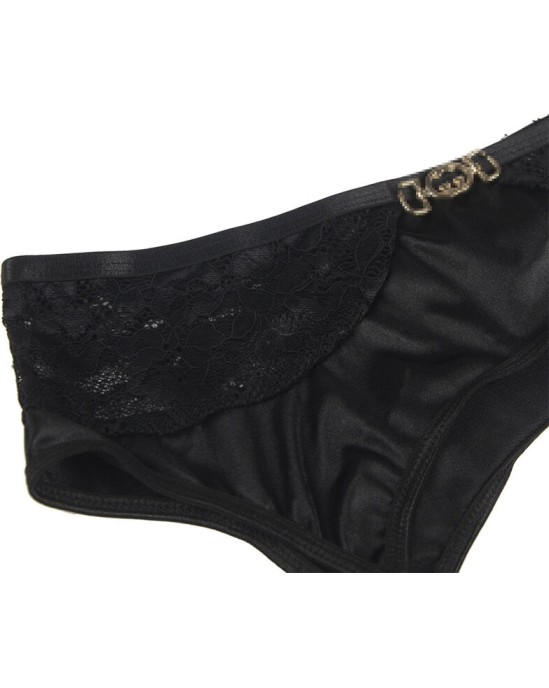 Subblime Sets SUBBLIME - SET OF 3 PIECES BRA + THONG + LACE GARTER BLACK S/M