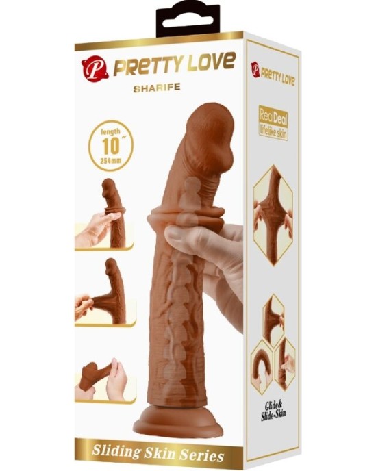 Pretty Love SHARIFE REALISTIC DILDO 25 CM BROWN