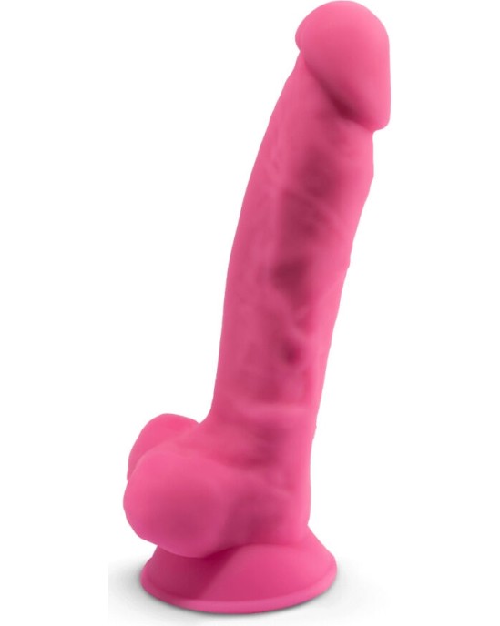 Silexd MODEL 1 REALISTIC PENIS PREMIUM SILICONE SILEXPAN FLUORESCENT PINK 17.5 CM