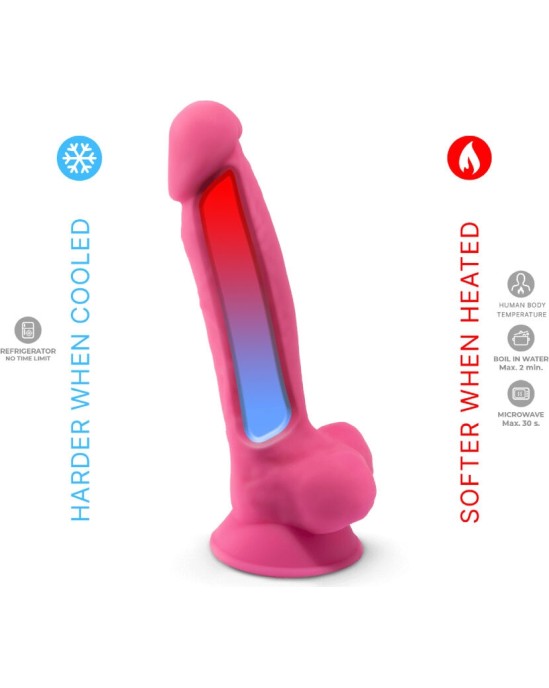 Silexd MODEL 1 REALISTIC PENIS PREMIUM SILICONE SILEXPAN FLUORESCENT PINK 17.5 CM