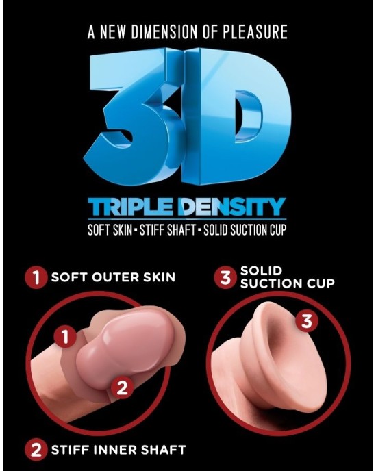 King Cock Plus KING COCK - TRIPLE DENSITY DILDO 14 CM