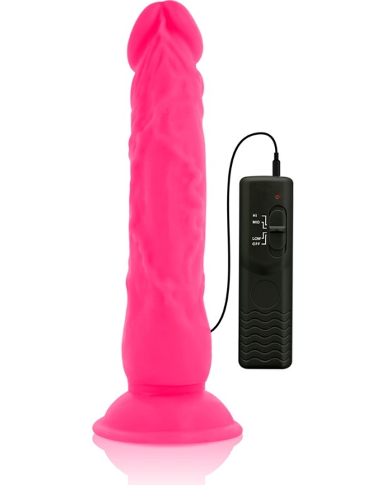 Diversia FLEXIBLE VIBRATING DILDO PINK 21 CM -O- 4.9 CM