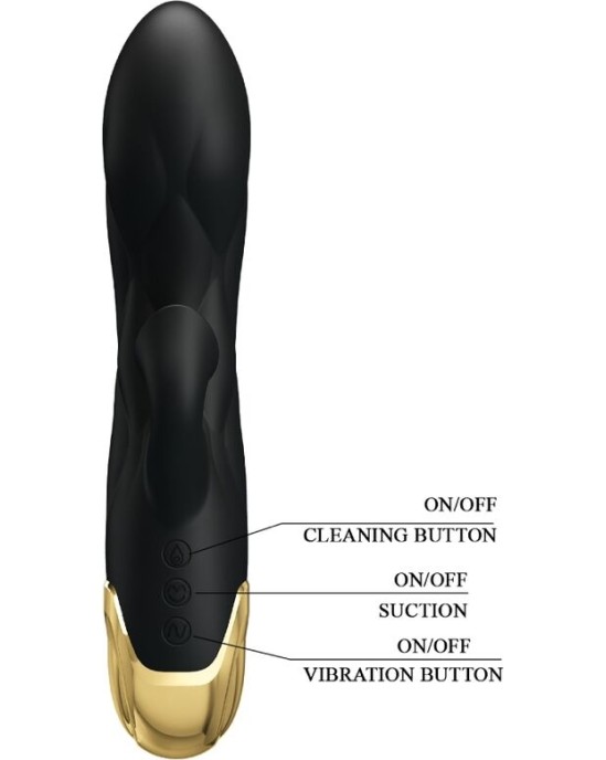 Pretty Love C-Type PRETTY LOVE - BLACK RECHARGEABLE GOLD PLATED LUXURY VIBRATOR
