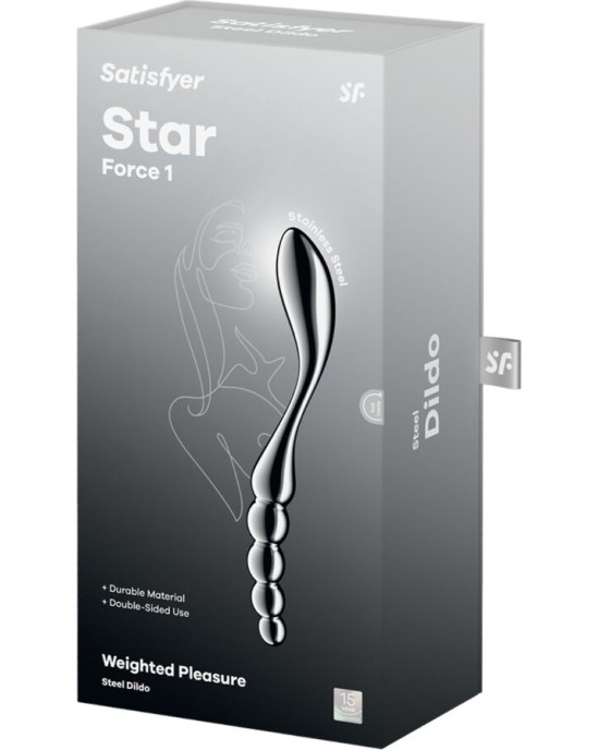 Satisfyer Dildo SATISFYER - STAR FORCE 1 STAINLESS STEEL DOUBLE-ENDED DILDO
