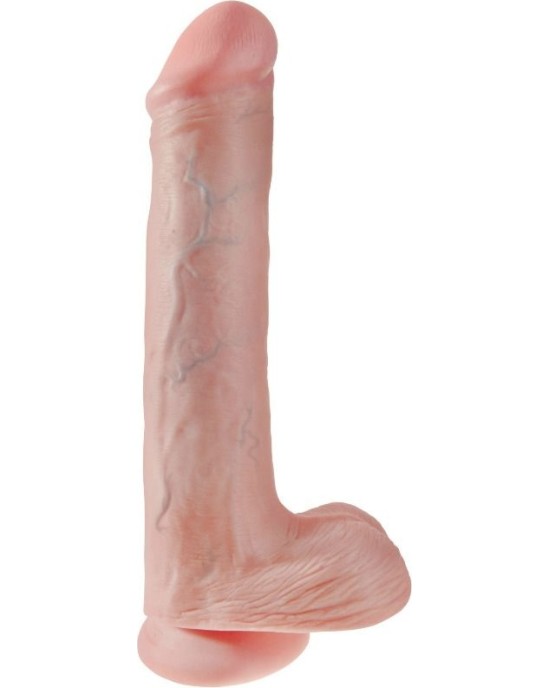 King Cock DILDO WITH BALLS 35.6 CM FLESH