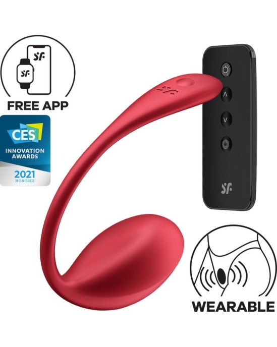 Satisfyer Partner SATISFYER - SHINY PETAL G POINT REMOTE CONTROL STIMULATOR RED FREE APP