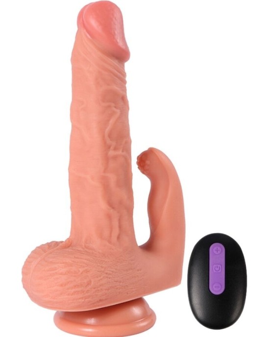 Shequ HAYDEN DILDO AND CLITORIS STIMULATOR WITH VIBRATION AND REMOTE CONTROL 16 CM