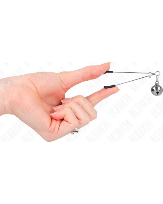 Kink Nipple Grip KINK - THIN BELL NIPPLE CLAMPS SILVER 7 CM