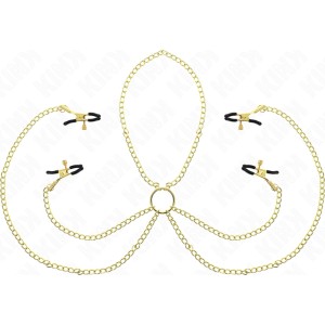 Kink Nipple Grip KINK - 4 NIPPLE AND CLIT CLAMPS ADJUSTABLE GOLD