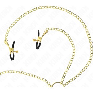 Kink Nipple Grip KINK - 4 NIPPLE AND CLIT CLAMPS ADJUSTABLE GOLD