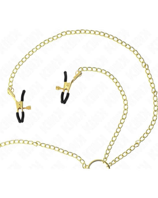 Kink Nipple Grip KINK - 4 NIPPLE AND CLIT CLAMPS ADJUSTABLE GOLD