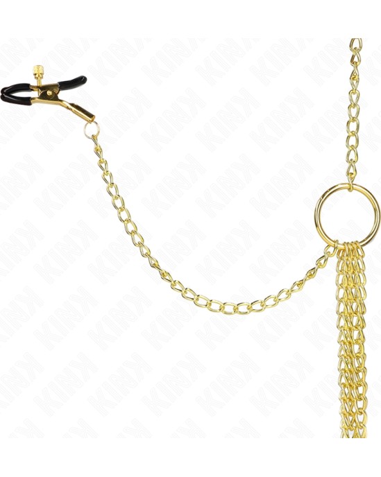 Kink Nipple Grip KINK - 4 NIPPLE AND CLIT CLAMPS ADJUSTABLE GOLD