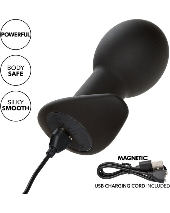 Calexotics ROCK BOTTOM ANAL PLUG 10 VIBRATIONS SILICONE BLACK