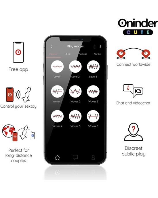 Oninder Cute LOVE BUTT VIBRATING ANAL PLUG DILATOR - FREE WORLDWIDE APP