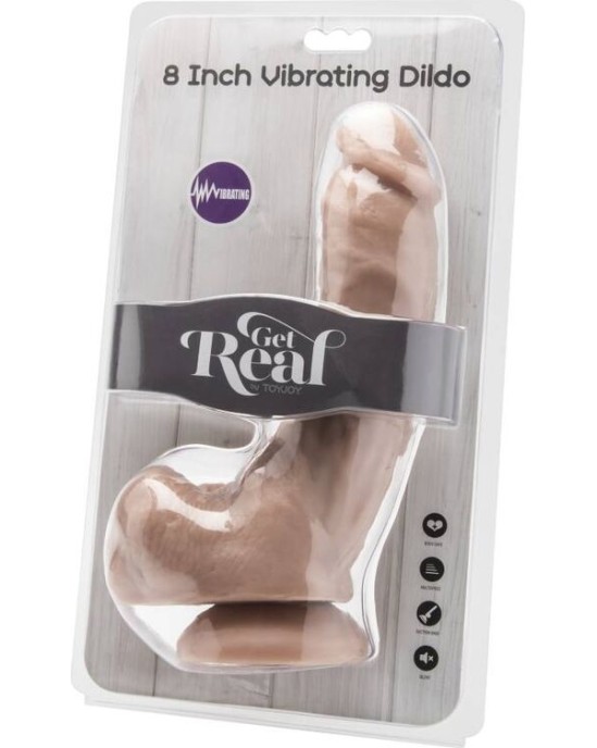 Get Real DILDO 20,5 CM WITH BALLS VIBRATOR SKIN