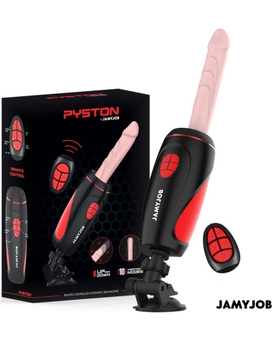 Jamyjob PYSTON BASE AUTOMATIC MASTURBATOR WITH REMOTE CONTROL DILDO