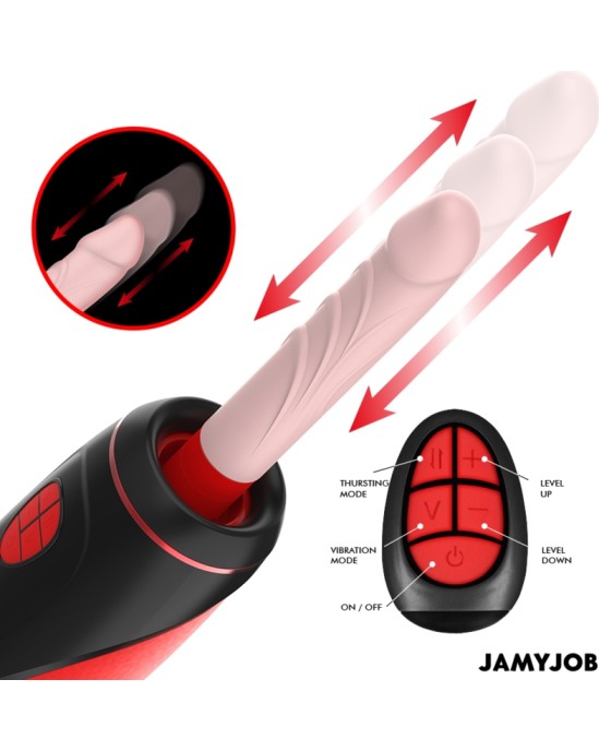 Jamyjob PYSTON BASE AUTOMATIC MASTURBATOR WITH REMOTE CONTROL DILDO