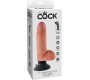 King Cock 17.78 CM VIBRATING COCK WITH BALLS FLESH
