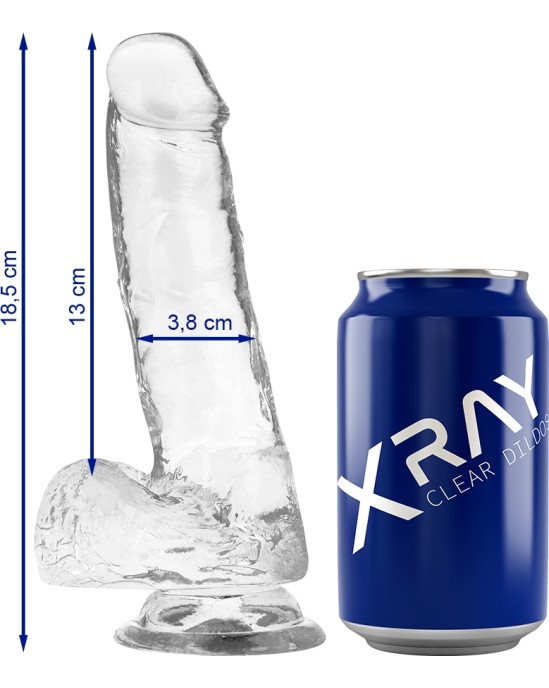 X Ray CLEAR COCK WITH BALLS 18.5 CM -O- 3.8 CM