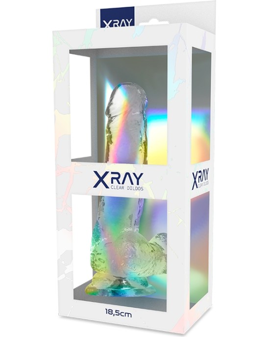 X Ray CLEAR COCK WITH BALLS 18.5 CM -O- 3.8 CM
